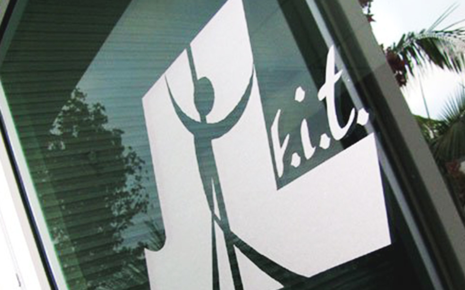 JLFIT Logo on Door Omaha Personal Trainer Logo